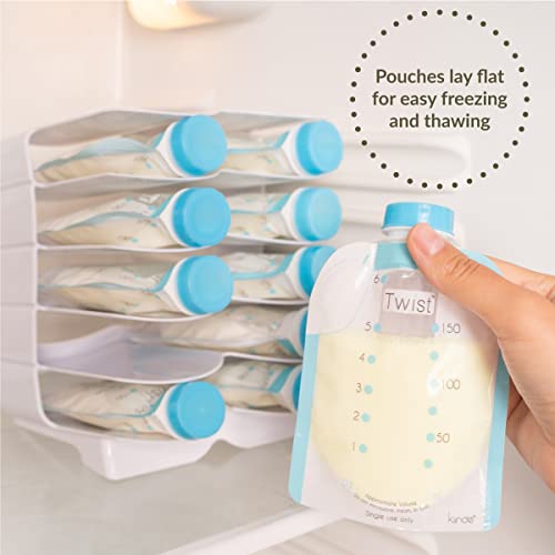 Kiinde Keeper Twist Pouch and Foodii System Breast Milk Bag & Baby Food Pouch Organizer, Refrigerator and Freezer Storage, Eliminates Lost, Damaged, or Spoiled Milk or Baby Food (Pouches Not Included)