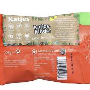 Katjes Kinder Licorice Cat-shaped Drops 200g Licorice Pieces (Pack of 3)