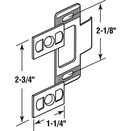 Defender Security U 9488 Adjustable Door Strike, 2 Piece, Chrome Plated (Single Pack)