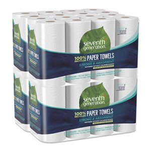 seventh generation paper towels, 100% recycled paper, 2-ply, 8 count (pack of 4)
