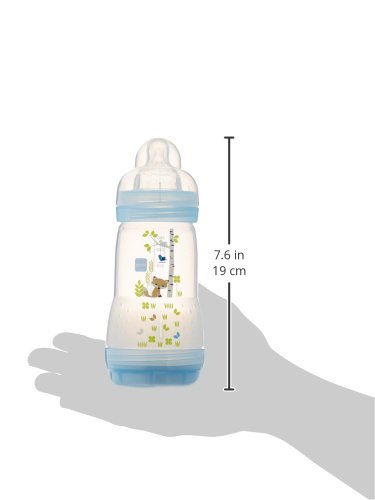 MAM Easy Start Anti-Colic 11 Oz Bottle, Easy Switch Between Breast and Bottle, Reduces Air Bubbles and Colic, 2 Pack, 2+ Months, Boy