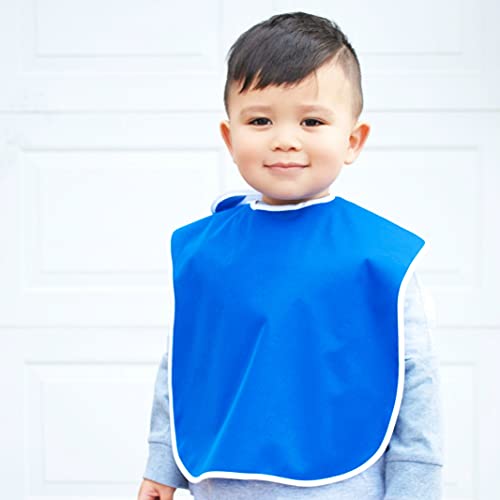 Toppy Toddler Large Waterproof Baby Bibs with Snap Buttons, Boys and Girls Bib Packs, 1-4 years