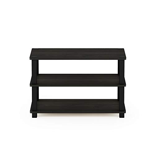 Furinno Turn-S-Tube 3-Tier Shoe Rack, Espresso/Black