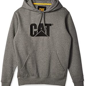Caterpillar Men's Trademark Hoodies with Embroidered CAT Front Logo, S3 Cord Management System and Pouch Pocket, Dark Heather Grey, 3X Large