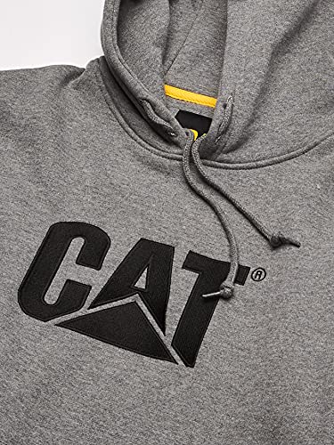 Caterpillar Men's Trademark Hoodies with Embroidered CAT Front Logo, S3 Cord Management System and Pouch Pocket, Dark Heather Grey, 3X Large