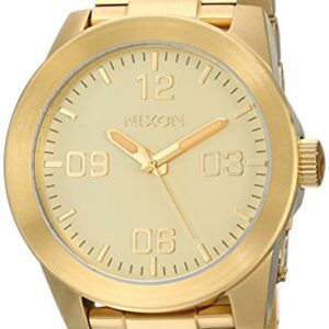 Nixon Men's Corporal Stainless Steel Watch One Size Gold Tone