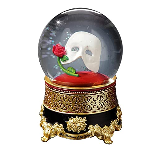 Phantom of The Opera Classic Mask with Rose Water Globe by The San Francisco Music Box Company