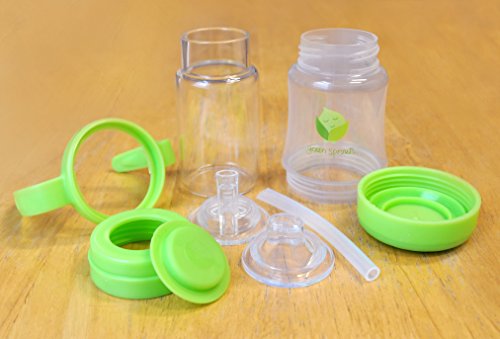 Green Sprouts Glass Sip & Straw Cup,4 Ounce