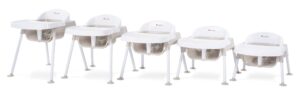 foundations secure sitter feeding chair 9" seat height, white/tan