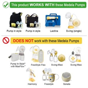 2X One-Piece Breastshields, Valves, Membranes Compatible with Medela Pump Parts, Pump in Style, Lactina, Symphony, Swing; 24 mm Standard breastshields; Made by Maymom