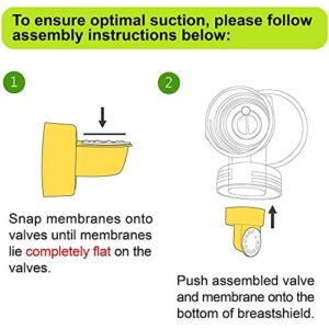 Nenesupply Membranes Valves Compatible with Medela Breast Pump Parts Not Original Medela Membrane Replacement Parts Accessories Compatible with Pump in Style Parts Symphony Harmony Hand Pump