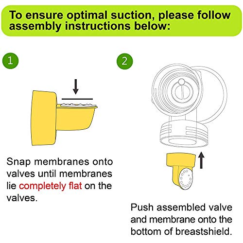 Nenesupply Membranes Valves Compatible with Medela Breast Pump Parts Not Original Medela Membrane Replacement Parts Accessories Compatible with Pump in Style Parts Symphony Harmony Hand Pump