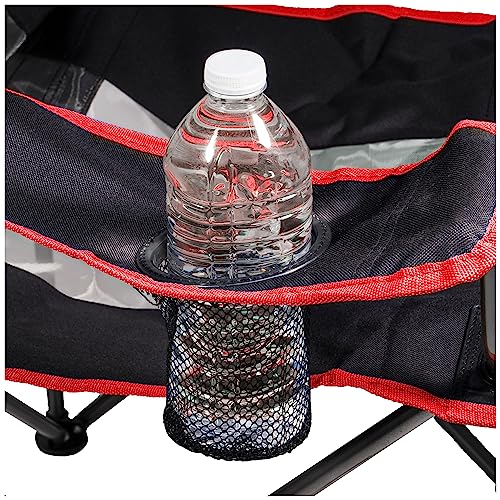 Kelsyus Original Foldable Canopy Chair for Camping, Tailgates, and Outdoor Events, Grey/Red