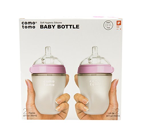 Comotomo Natural Feel 8oz. Bottle, 4 Pack - Pink