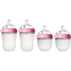 comotomo 5 oz and 8 oz baby bottles, 4 pack