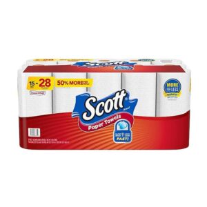 scott 36371 choose-a-sheet mega roll paper towels, 1-ply, white, 102 per roll (case of 30 rolls)