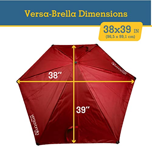 Sport-Brella Versa-Brella 4-Way Swiveling Sun Umbrella (Firebrick Red), Regular