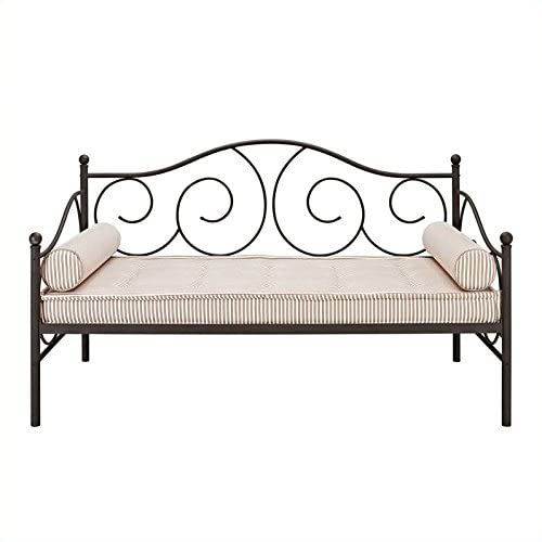 DHP Victoria Daybed, Twin Size Metal Frame, Multi-functional Furniture, Bronze