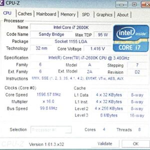 Intel Core i7-2600K SR00C Desktop CPU Processor LGA1155 8MB 3.40GHz 5GT/s