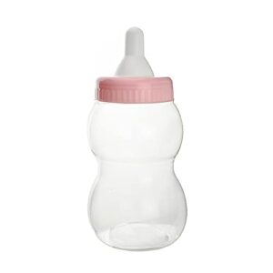 13" jumbo milk bottle coin bank baby shower favors (light pink)