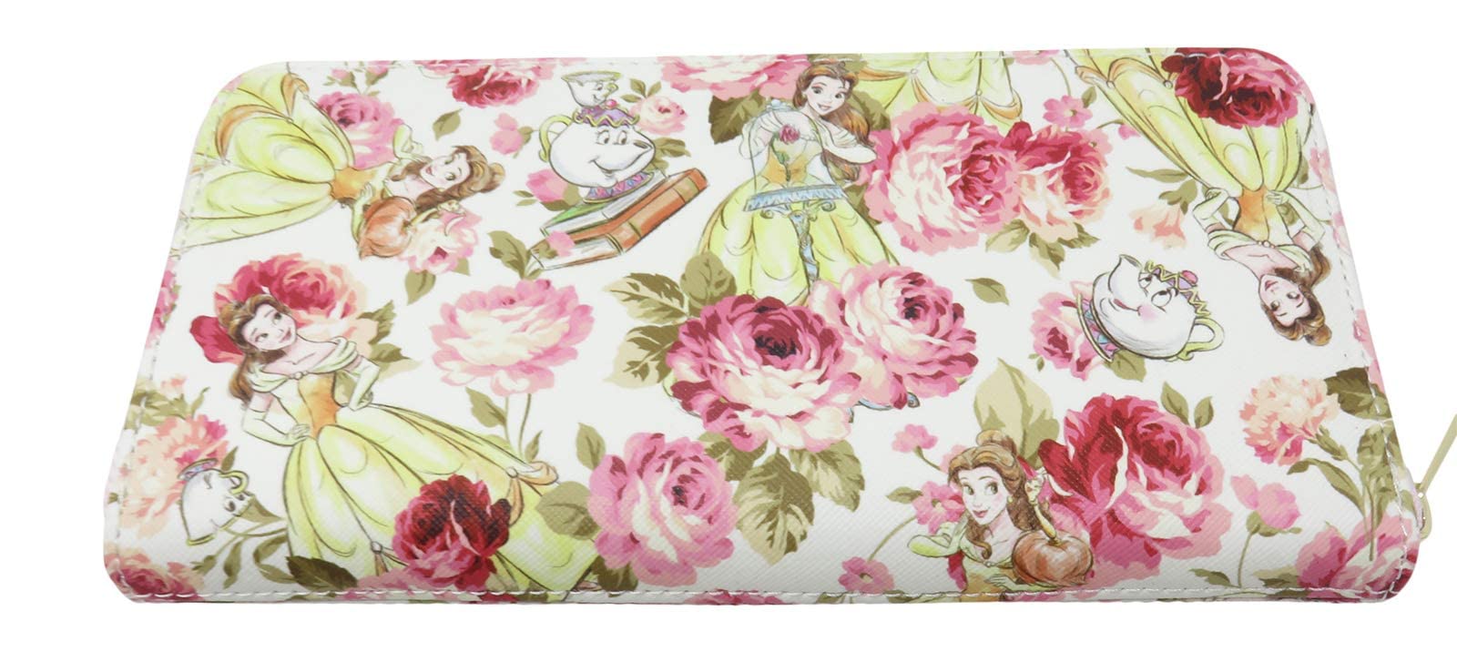 Loungefly Disney Beauty & The Beast Belle Mrs. Potts Pink Peony Floral Wallet