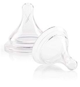 joovy boob nipples with elongated shape to mimic mom and available in 5 flows including x-cut extra fast flow for thicker foods - compatible with joovy boob bottle line (clear, stage 3, 2 count)