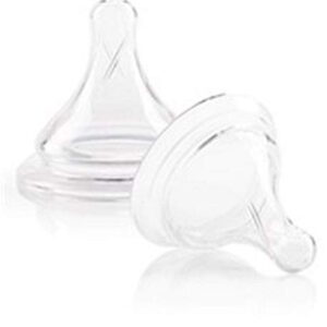 Joovy Boob Nipples with Elongated Shape to Mimic Mom and Available in 5 Flows Including X-Cut Extra Fast Flow for Thicker Foods - Compatible with Joovy Boob Bottle Line (Clear, Stage 3, 2 Count)