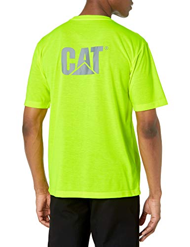 Caterpillar Men's Big and Tall Trademark Pocket T-Shirt (Regular and Big & Tall Sizes), Hi-Vis Yellow, X Large