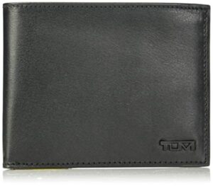 tumi - delta slim double billfold wallet with rfid id lock for men - black