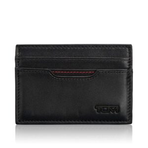 tumi - delta slim card case wallet with rfid id lock for men - black