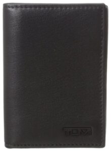 tumi - delta gusseted card case wallet with rfid id lock for men - black