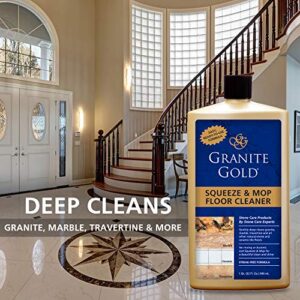 Granite Gold Squeeze and Mop Floor Cleaner For Granite, Marble, And Other Natural Stone Or Ceramic Tile Surfaces, 32 Fl Oz