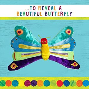 KIDS PREFERRED World of Eric Carle, The Very Hungry Caterpillar Butterfly Reversible Stuffed Animal Plush Toy, 16",Green