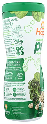 Happy Baby Superfood Puffs, Kale & Spinach, Organic, 2.1 Ounce