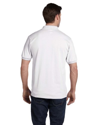 Hanes Men's Short-Sleeve Jersey Polo (Pack of 2), White, Large