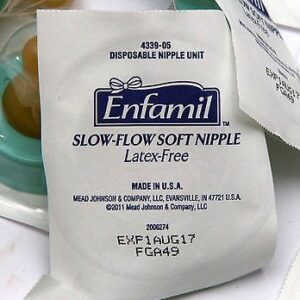 Enfamil Slow Flow Soft disposable bottle Nipples Latex free Lot of 20