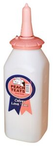 peach teats pt-nurserset nurser calf nipple bottle, pink