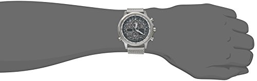 Citizen Men's Promaster Navihawk A-T Eco-Drive Pilot Watch, Atomic Timekeeping, Chronograph, Power Reserve Indicator, Luminous Hands and Markers, Anti-Reflective Crystal, Stainless (Model: JY8030-83E)