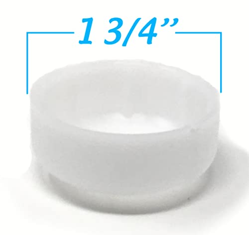 Deluxe TuffCovers Walker Glide Caps - 2 Pairs (White)