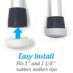 Deluxe TuffCovers Walker Glide Caps - 2 Pairs (White)