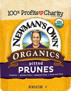 newman's own organics organics california prunes pouches, 6 oz, 2 pk