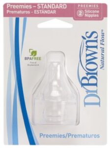 dr. browns natural flow preemie standard nipple pack of 4