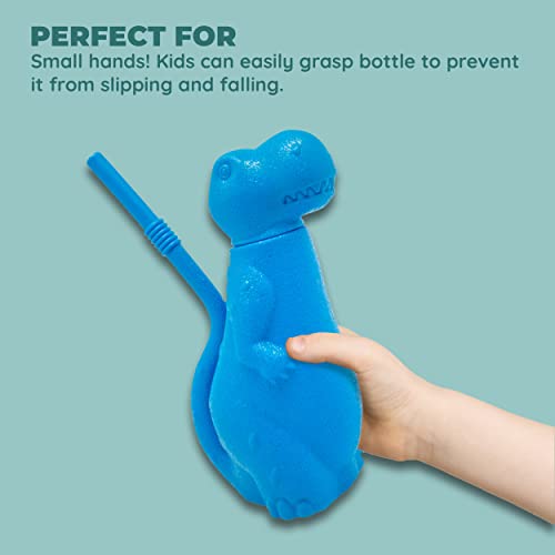 Brite Concepts Dinosaur Shaped Sippy Cup, Bottle for Kids: Holds 6 oz, Colors Vary