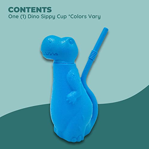 Brite Concepts Dinosaur Shaped Sippy Cup, Bottle for Kids: Holds 6 oz, Colors Vary