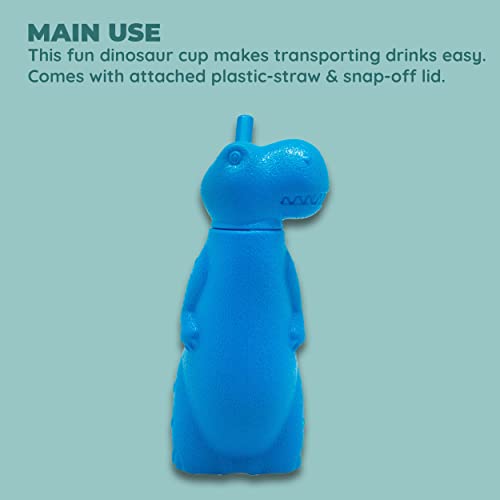 Brite Concepts Dinosaur Shaped Sippy Cup, Bottle for Kids: Holds 6 oz, Colors Vary