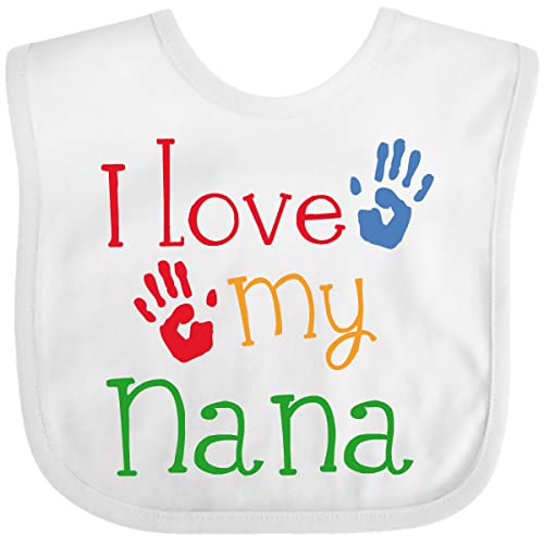 inktastic I Love My Nana Baby Bib White 10d2c