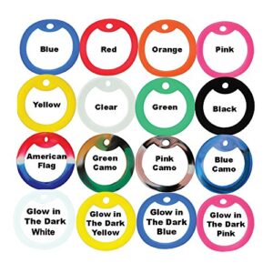 GoTags Personalized Dog Tags, Custom US Military ID Necklace Set , Steel Ball Chain and Tag Silencers, Stainless Steel, Black, Blue, Green, Gold, Pink, Purple, or Red