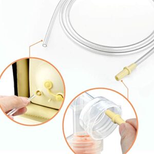 Maymom Tubing Compatible with Medela Replacement Tubing (Two Packs, 4 Tubes) 2 Valves and 2 Membranes for Medela Pump in Style Advanced Breast Pump Released After Jul 2006.Retail Pack Made by Maymom