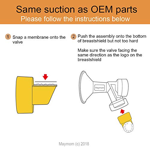 Maymom Tubing Compatible with Medela Replacement Tubing (Two Packs, 4 Tubes) 2 Valves and 2 Membranes for Medela Pump in Style Advanced Breast Pump Released After Jul 2006.Retail Pack Made by Maymom