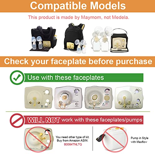 Maymom Tubing Compatible with Medela Replacement Tubing (Two Packs, 4 Tubes) 2 Valves and 2 Membranes for Medela Pump in Style Advanced Breast Pump Released After Jul 2006.Retail Pack Made by Maymom